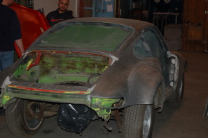 1986 Porsche 911 after blasting at American Dry Stripping CT
