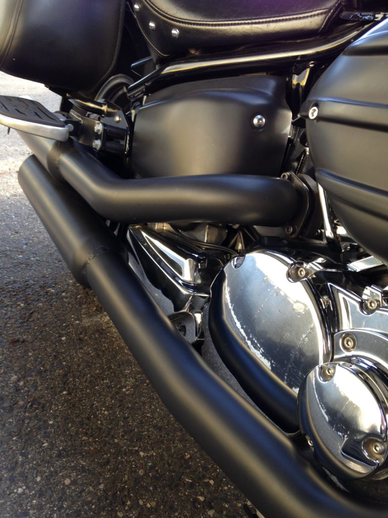 high temperature ceramic coating on motorcycle exhaust