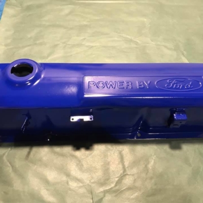 car parts powder coating blue