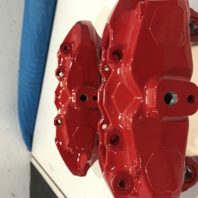 car parts powder coating brake calipers red