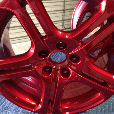 Red Customized Wheels Powder coating rims CT