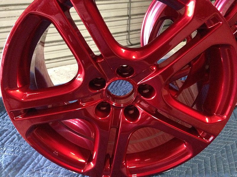 Red Customized Wheels Powder coating rims CT