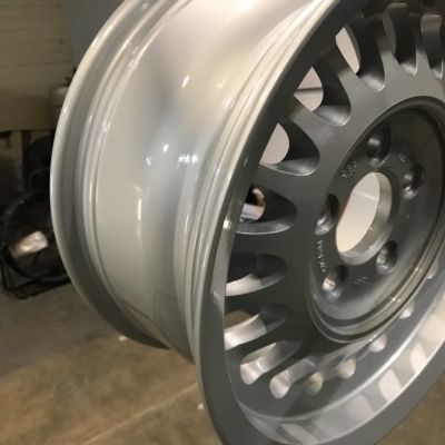 Anodized Silver Rims Customized Wheels Powder coating rims CT