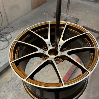 Powder Coating Rims Super Root Beer and Heavy Silver