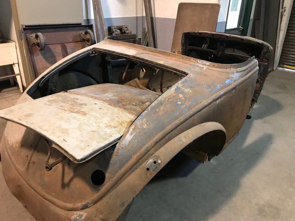 Bead Blasting Restoration Roadster
