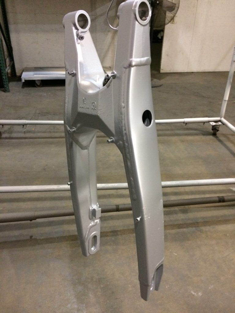 Motorcycle swing Arm Soft Silver_Powder Coating