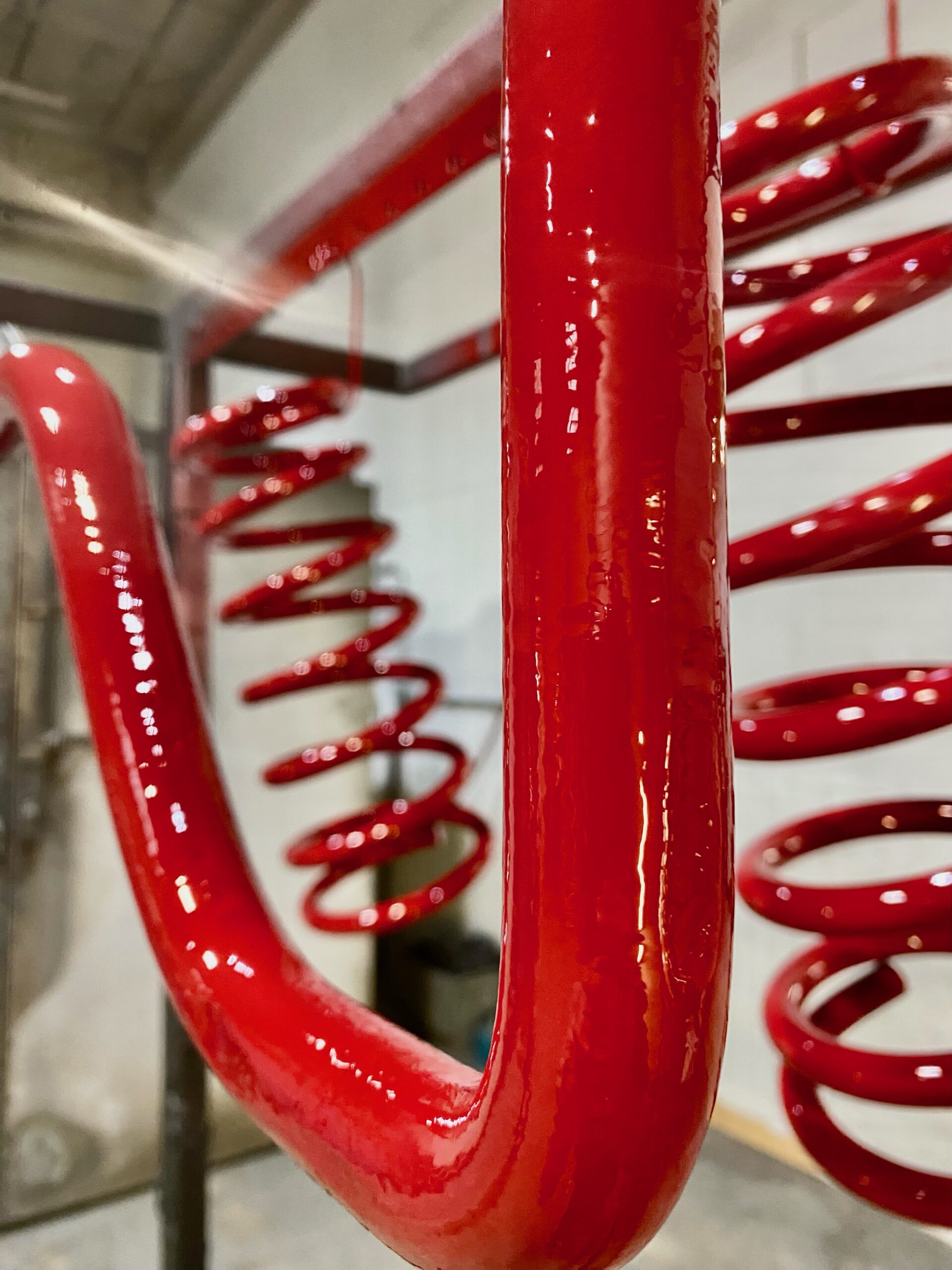 Super Mirror Red with Clear Powder Coating Springs