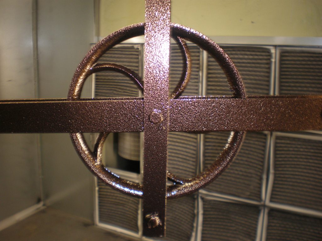 pulley – Prismatic copper vein powder coating