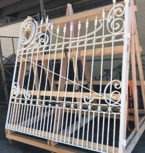 pick-up and delivery fencing gates abrasive blasting powder coating 